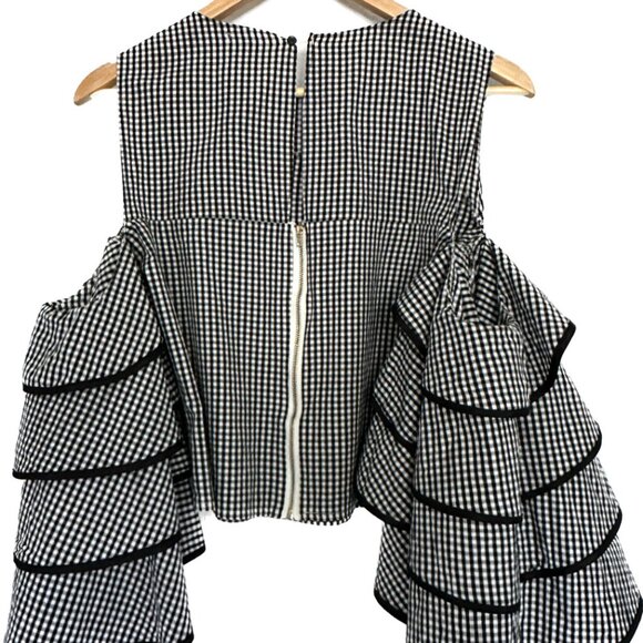 Set of 2 Gianni Bini Black & White Off Shoulder Tops - Picture 4 of 5